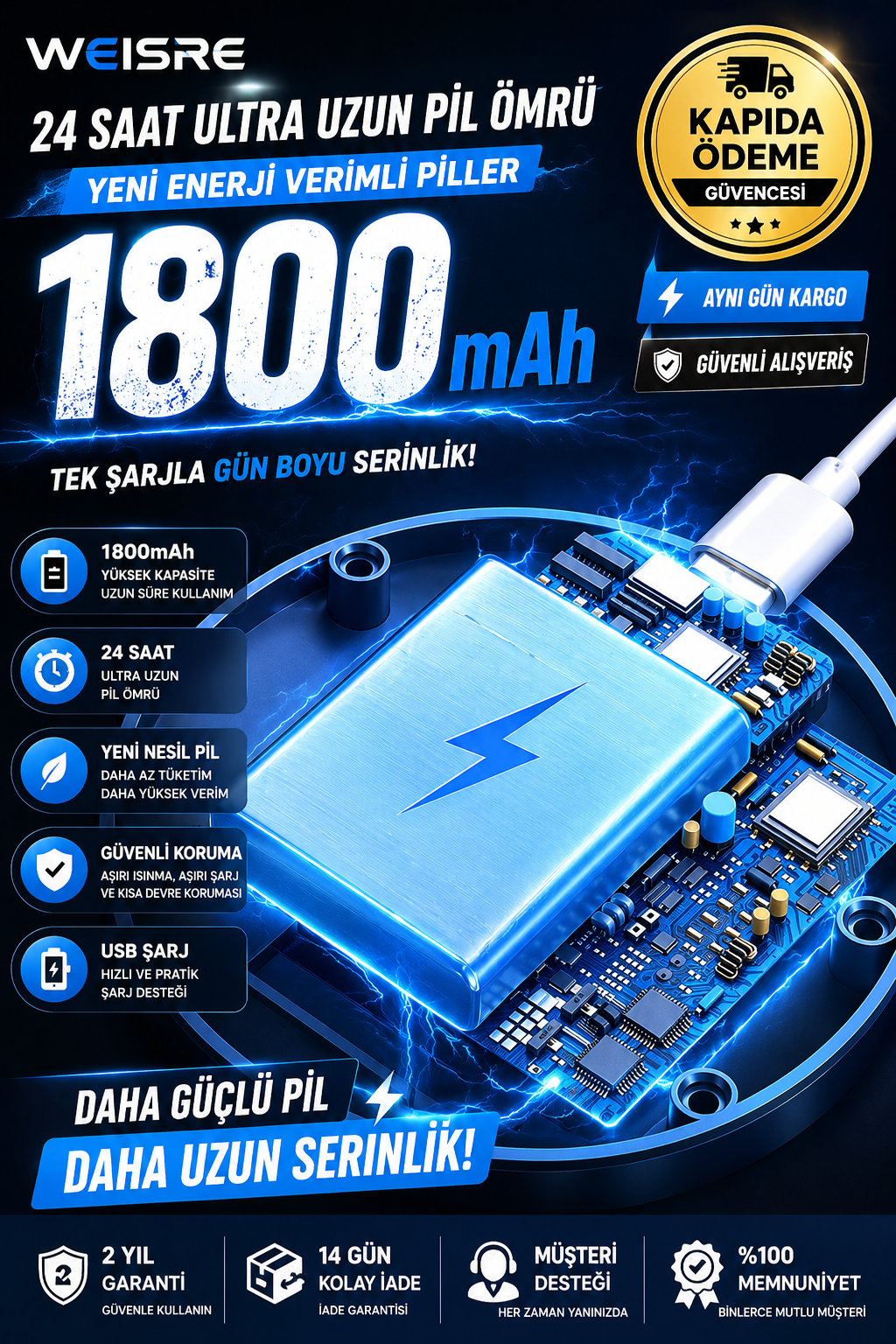 Mini Turbo Masaüstü Fanı – 5 Kademeli Güçlü Serinlik - 2 Turbo Fan - Şarjlı ve 720° Ayarlanabilir Başlık