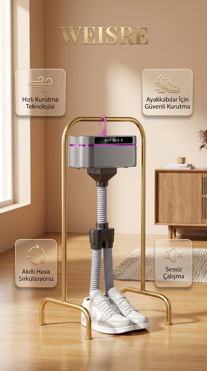 Weisre Taşınabilir Kıyafet Kurutma Makinesi UV Sterilizasyonlu Katlanabilir Ayakkabı & Çamaşır Kurutucu